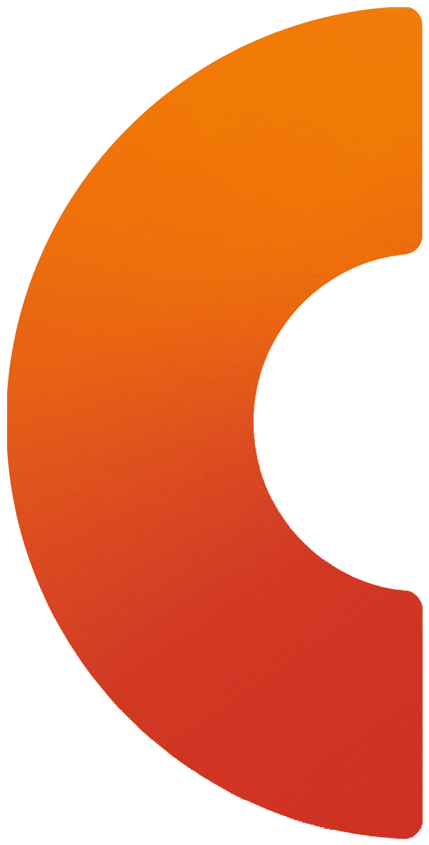 Semicirculo naranja der